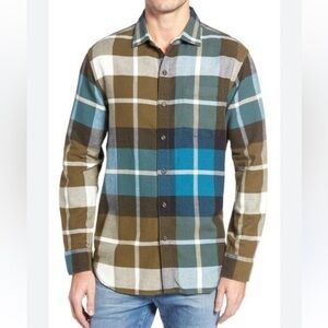 [XXL] Tommy Bahama Acai Plaid Flannel Cotton Button Up Shirt